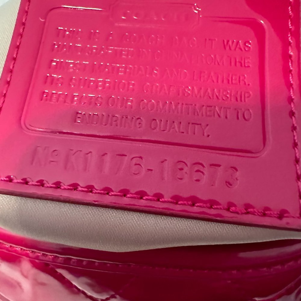 Coach Pink Quilted Shoulder Bag - Picture 2 of 9